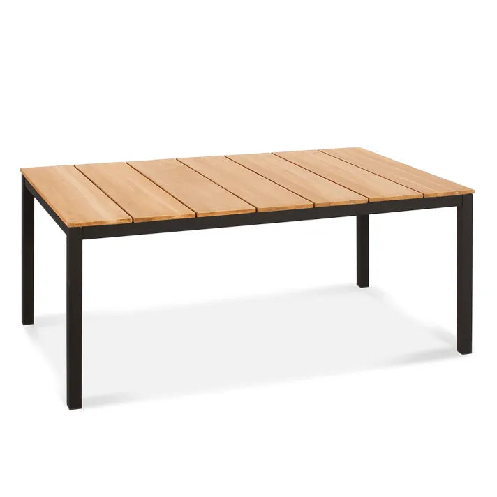 Gartentisch mit Teakholz und anthrazitfarbigem Aluminiumgestell