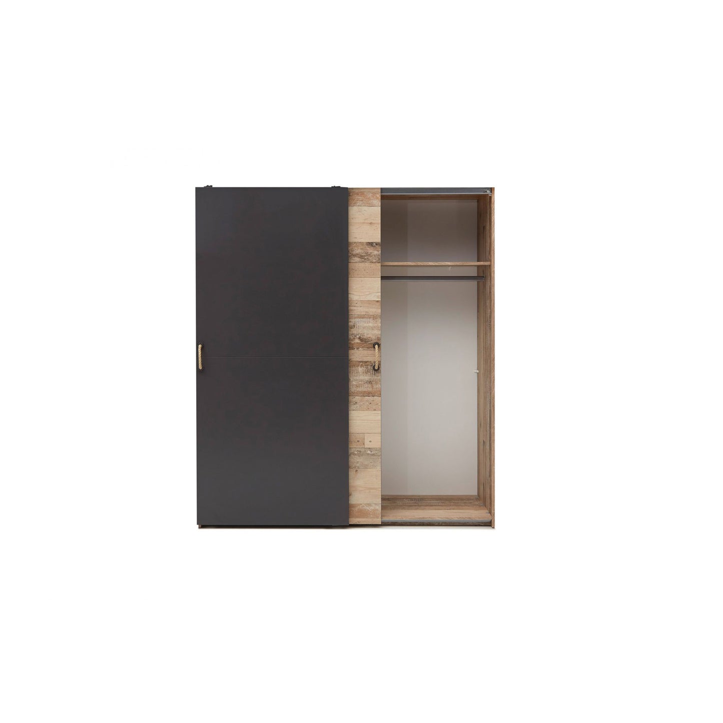 MERLIN Schwebetürenschrank – kompakt, modern & natürlich im Design