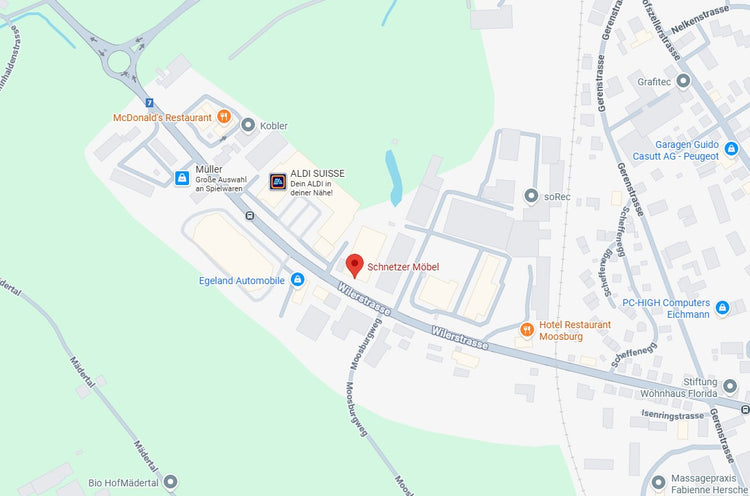 Karte Möbel Schnetzer