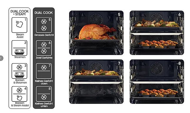 Samsung BO210 Dual Cook Steam Backofen – Ausstellungsstück, neu