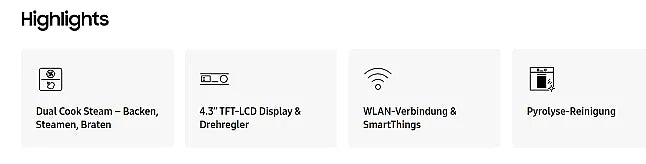 Samsung BO210 Dual Cook Steam Backofen – Ausstellungsstück, neu