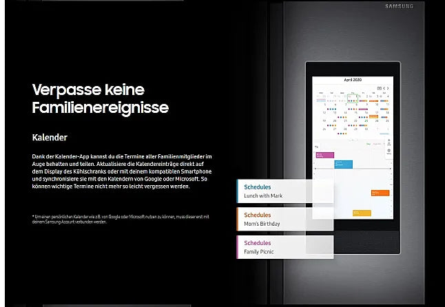 Samsung SBS 110 Food Center mit Family Hub – Ausstellungsgerät