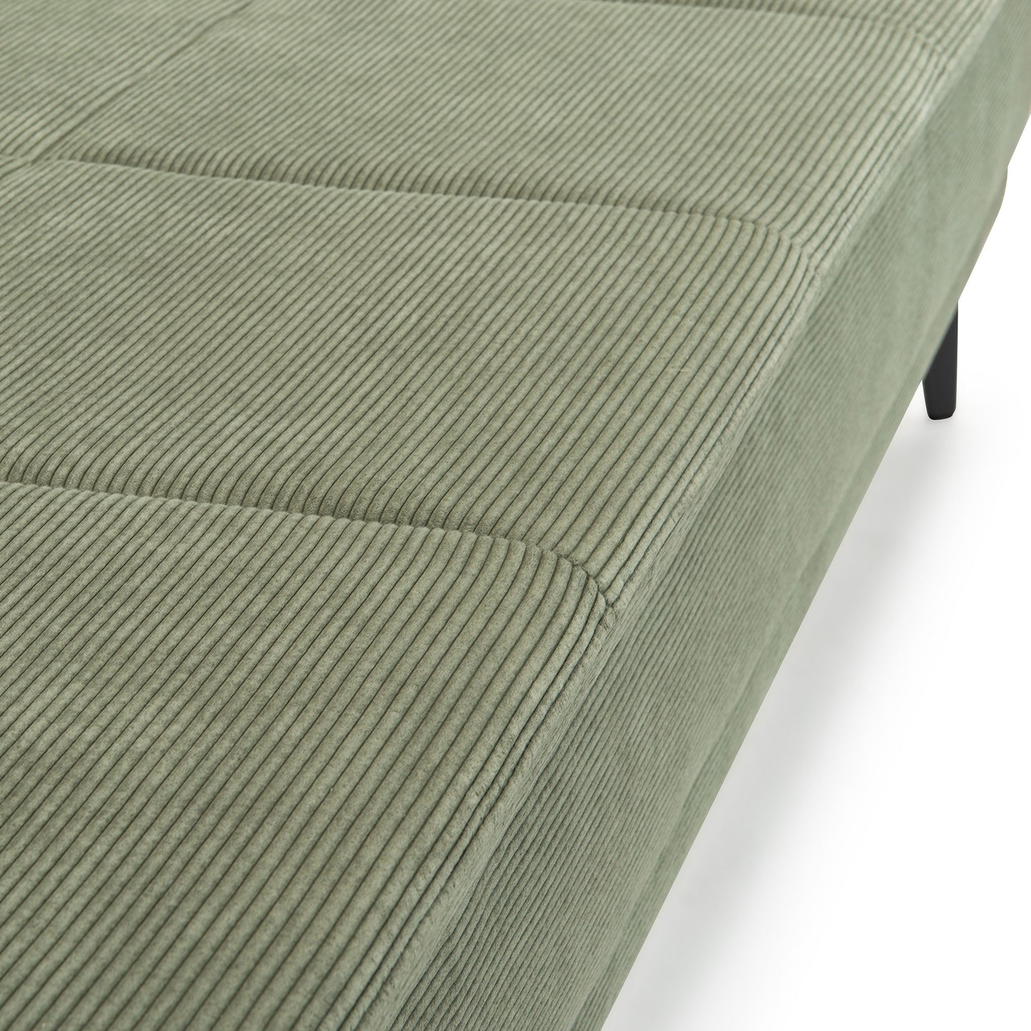 grünes Schlafsofa Detailansicht Stoff