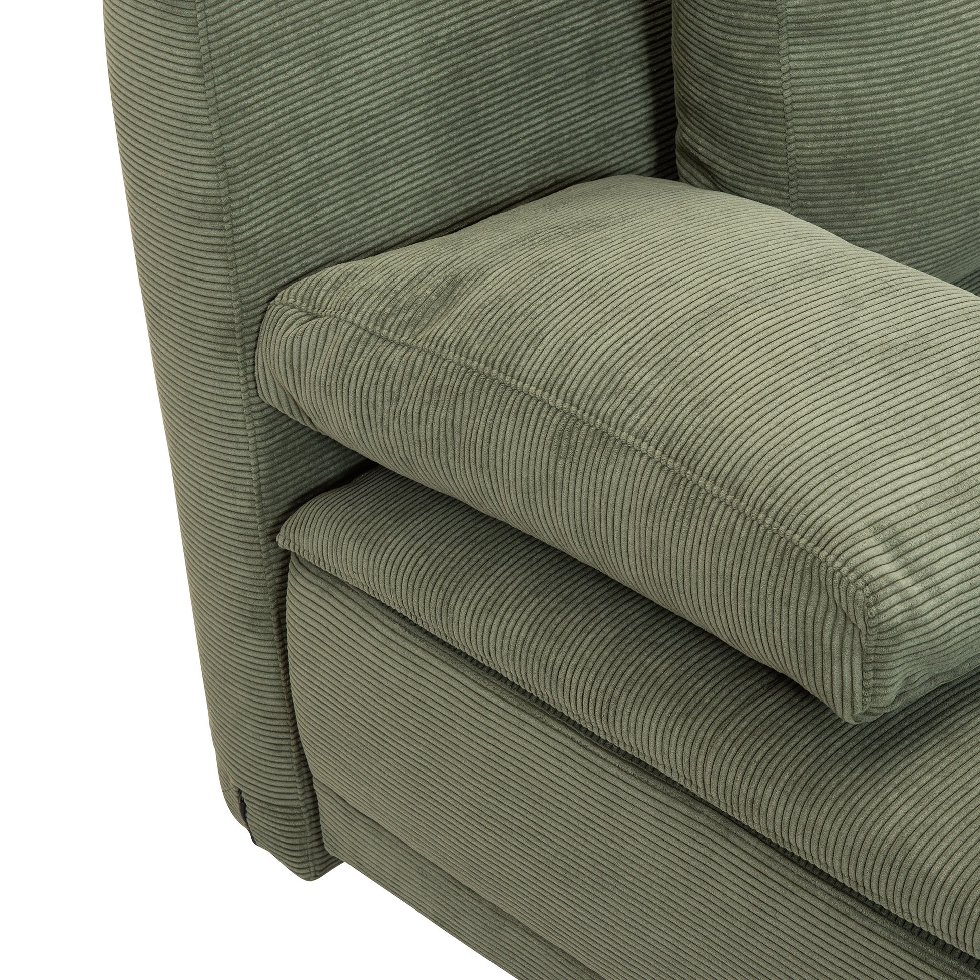grünes Schlafsofa Detailansicht