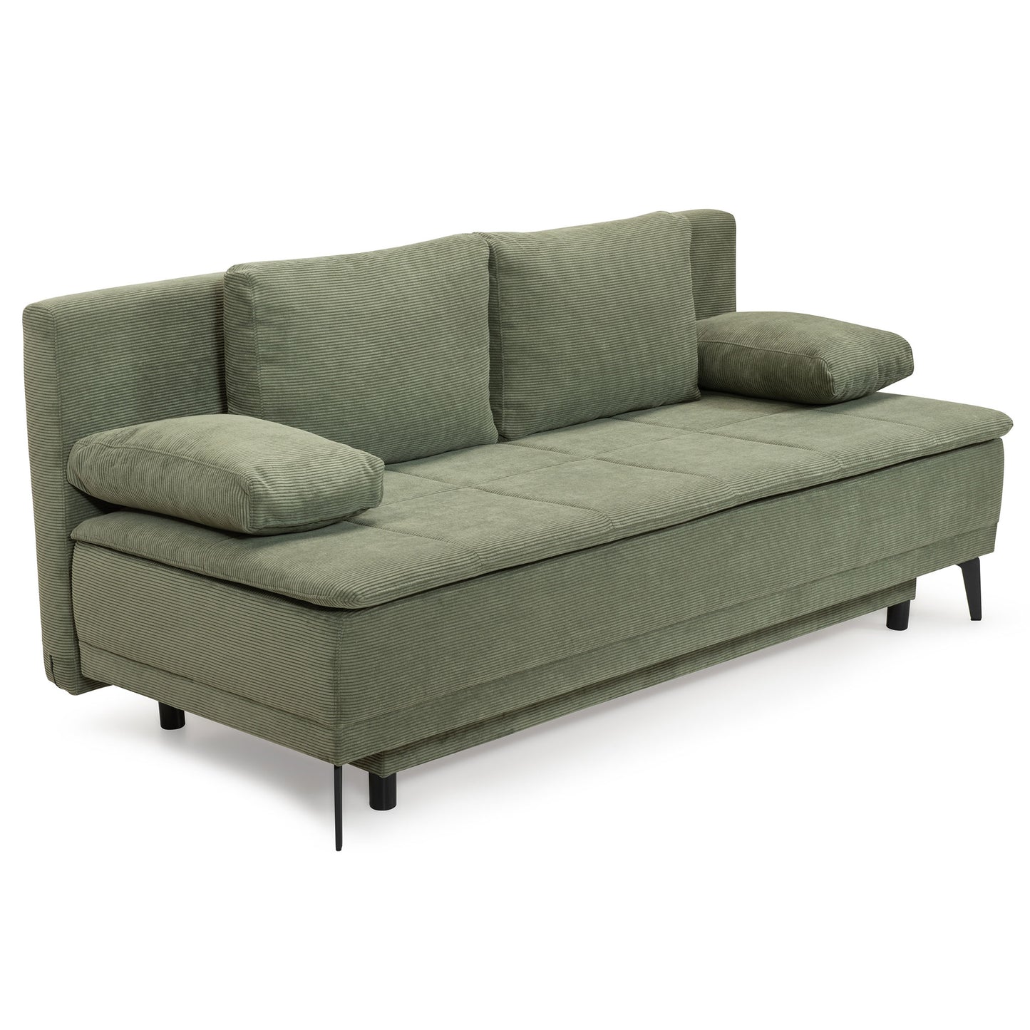 grünes Schlafsofa Vorderansicht