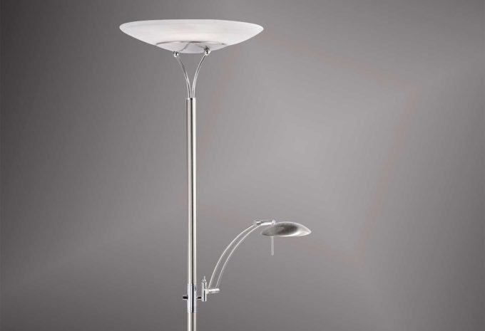 Stehlampe in silber
